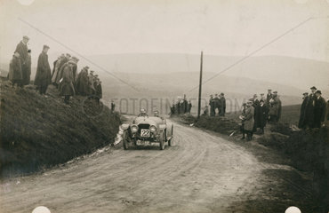 Racing car  Waddington Fells  Lancashire  c 1912.