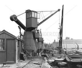 Crane at Poplar Dock  London  c 1900.