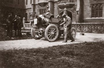C S Rolls' 12 hp Panhard in Yorkshire during the 1000 Mile Trial  1900.