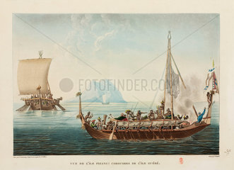 Boat from the island of Guebe  1817-1820.