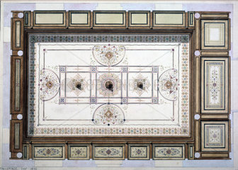 The ceiling of the Swindon Station refreshment room  1842.
