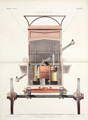 Transverse section of a fire engine illustrating the lever  1842-1846.