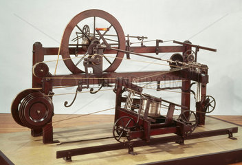 Crompton’s spinning mule frame  1770s.