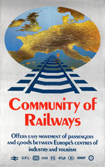 'Community of Railways'  BR poster  c 1970s.