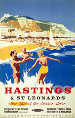 'Hastings & St Leonards’  BR poster  c 1950s.