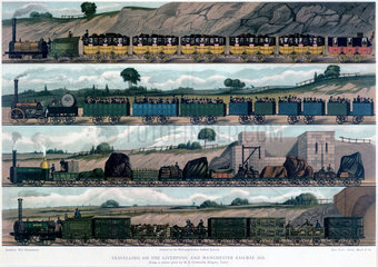 ‘Travelling on the Liverpool and Manchester Railway  1831'.
