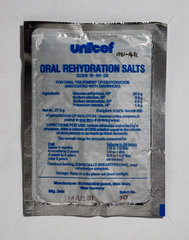 UNICEF oral rehydration salt mixture  1981.