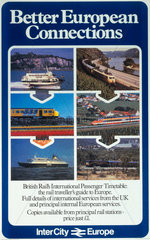 'Better European Connections'  British Rail poster  c 1980s.