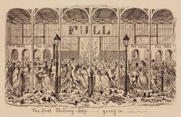 ‘The First shilling-day - going in’  1851.