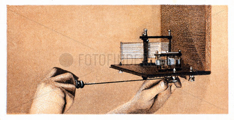 ‘How to build a two valve set’  No 7  Godfrey Philips cigarette card  1925.