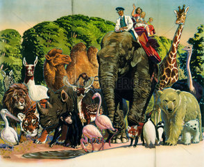 Cropped version of 'Chessington Zoo'  BR (WR) poster  1948- 1965.