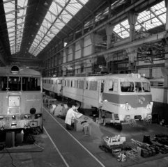Locomotive sheds at English Electric  Preston  models for export to Poland.