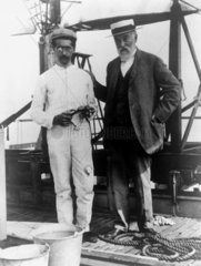 Samuel Pierpont Langley and Charles M Manly  American aviators  11 April 1890.