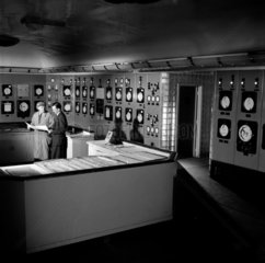 Control room  plastics plant  ICI Billingham 1955.