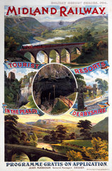 ‘Tourist Resorts in the Peak of Derbyshire’  MR poster  1923-1947.