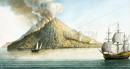 The island of Stromboli  Sicily  1768.
