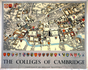 'The Colleges of Cambridge'  BR poster  1948-1965.