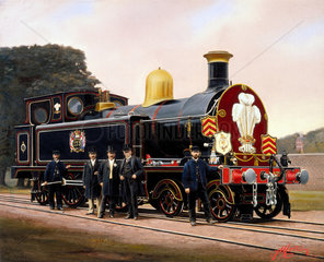 Taff Vale 4-4-2 tank locomotive used to haul the royal train of 1888.