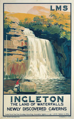 ‘Ingleton: The Land of Waterfalls’  LMS poster  1923-1947.