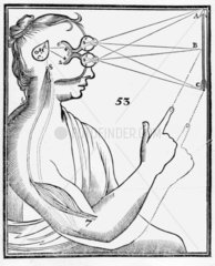 'Theory of Perception'  anatomical drawing  1686.