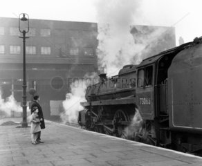 An express leaving Victoria Station  Nottingham  2 February 1963.