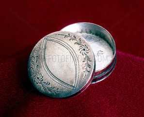 Silver cachou box  1797.