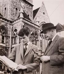 John Betjeman with William Horton  Lewisham Town Hall  23 August 1961.