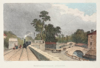 'Berkhamstead station' (sic)  Hertfordshire  19th century.