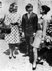 Princess Grace of Monaco with Rudolf Nureyev and Margot Fonteyn  c 1970s.
