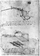Elements of a flying machine  Leonardo da Vinci’s notebook  1470-1520.
