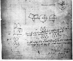 Mathematical doodles  from a Leonardo da Vinci notebook  late 15th century.