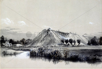 Making the embankment at Wolverton  29 June 1837.
