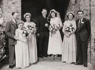 The wedding of Violet Jones and Joan Lee  5 September 1954.