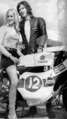 Barry Sheene and girlfriend Lesley Shepherd  April 1971.