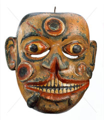 Mask covered with sores and leeches  Sri Lanka  1771-1860.