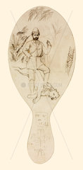 Design for a mirror back  1876.