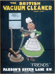‘Friends’  poster promoting the British Vacuum Cleaning Company Ltd  1906.