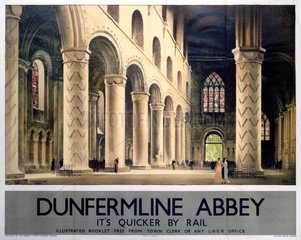 ‘Dunfermline Abbey’  LNER poster  1936.