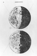 Moon drawing by Galileo  c 1610.