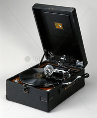 HMV portable gramophone  UK  c 1931.