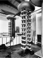 Philips Cockcroft Walton accelerator  c 1940.