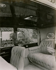 Short chassis saloon car  Interior showing upholstery of 26.1