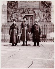 Tourist and Cossacks  Russia  c 1910.