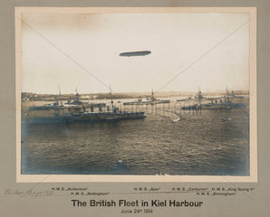 ‘The British Fleet in Kiel Harbour’  Germany  24th June 1914.