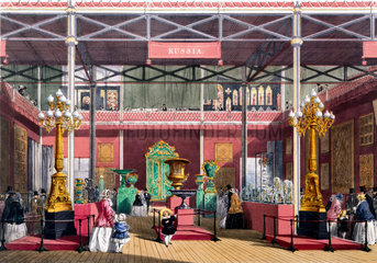 Russian stand at the Great Exhibition  Crystal Palace  London  1851.