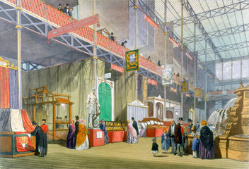 Area showing flax at the Great Exhibition  Crystal Palace  London  1851.