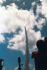 Launch of the British Ariel 5 satellite  15th October 1974.