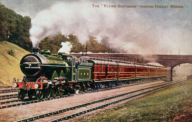 'The 'Flying Scotsman' passing Hadley Woods  c 1906.
