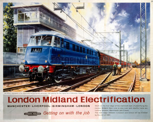 ‘London Midland Electrification’  BR(LMR) poster  1960.