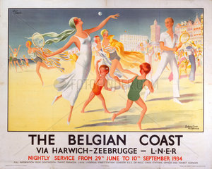 ‘The Belgian Coast’  LNER poster  1934.